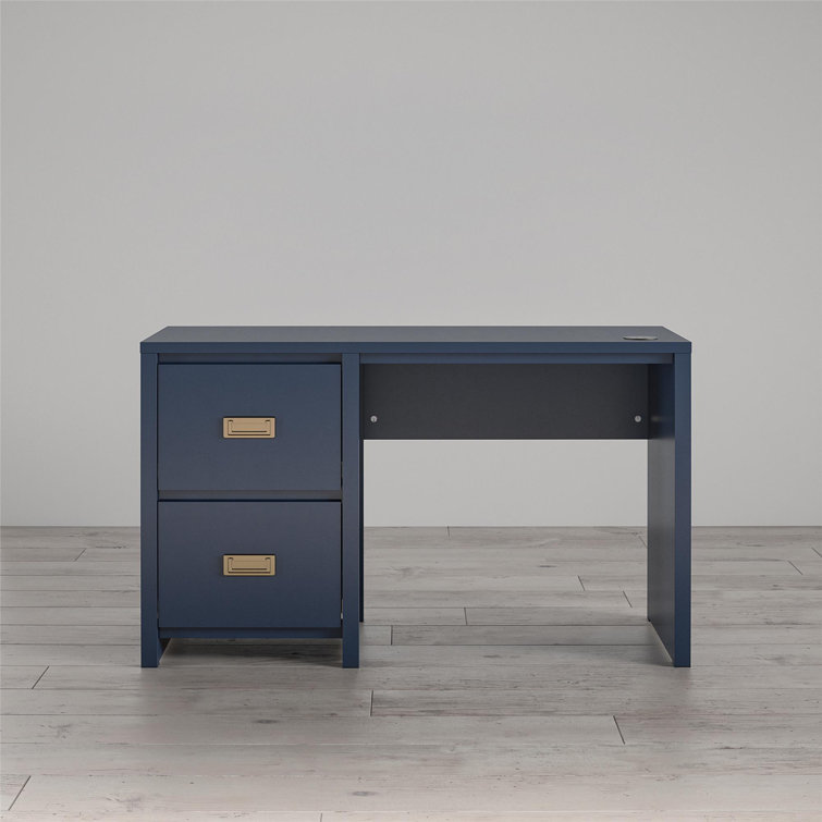 Gray MDF Computer Desk with Drawer and Wireless Charging Pad