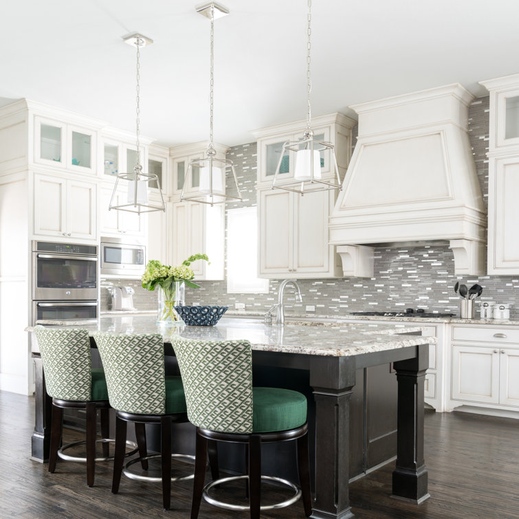 Mini Sylvan Polished Nickel LED Pendant with Ivory Silk Shade