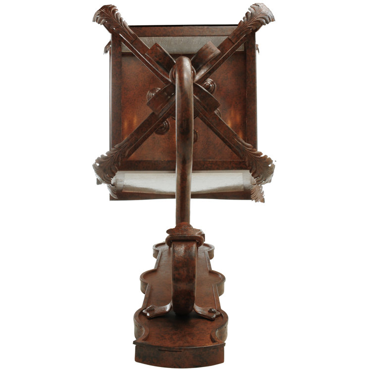 Bronze Handcrafted Iron and Steel Lantern Sconce