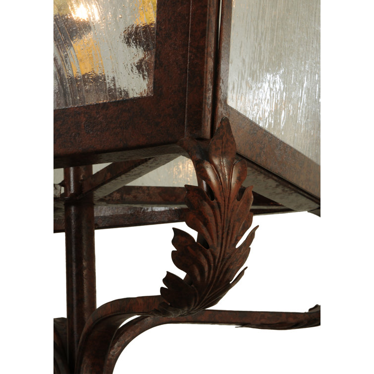 Bronze Handcrafted Iron and Steel Lantern Sconce