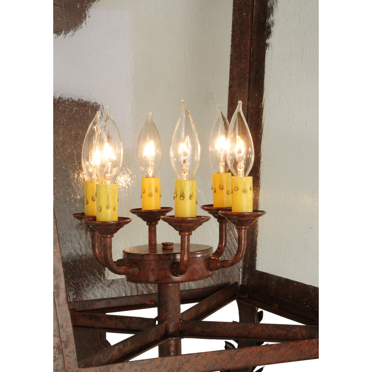 Bronze Handcrafted Iron and Steel Lantern Sconce