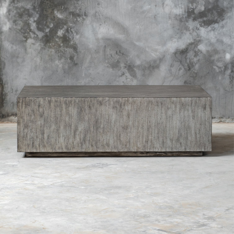Kareem 52" Gray Rectangular Wood Coffee Table