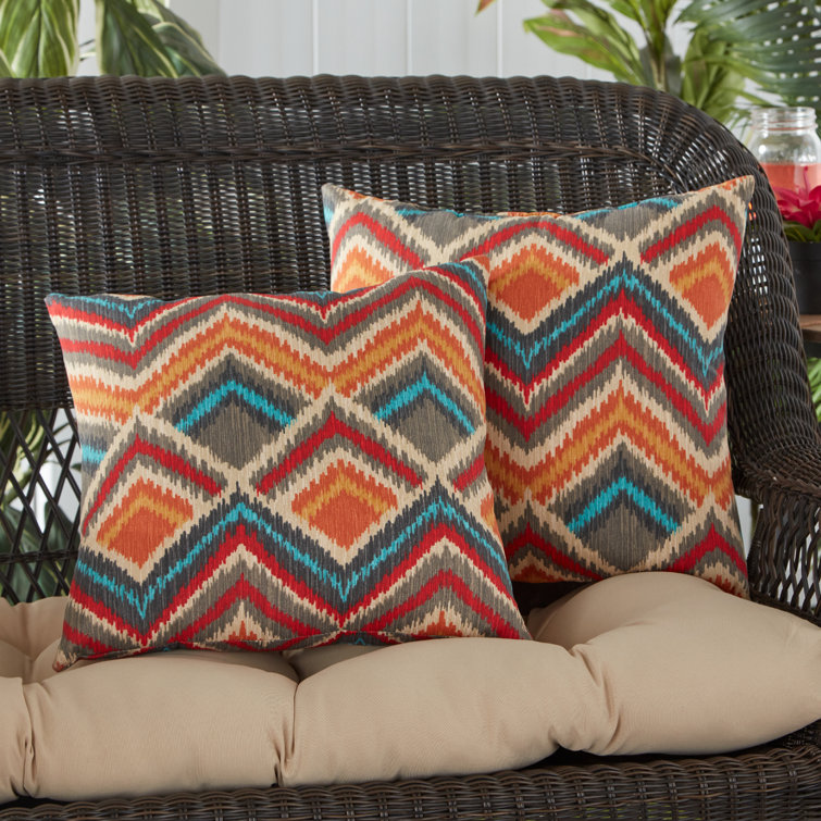 Surreal Multicolor 17" Square Outdoor Throw Pillow Set