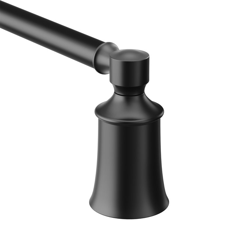 Dartmoor Matte Black 24-Inch Wall Mounted Towel Bar