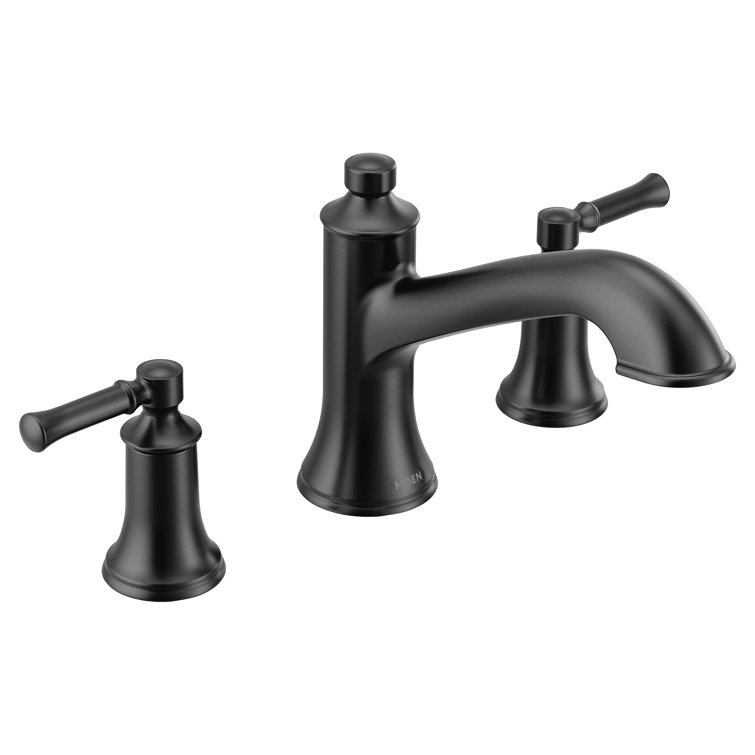 Classic Tailored Matte Black Widespread Bathroom Faucet