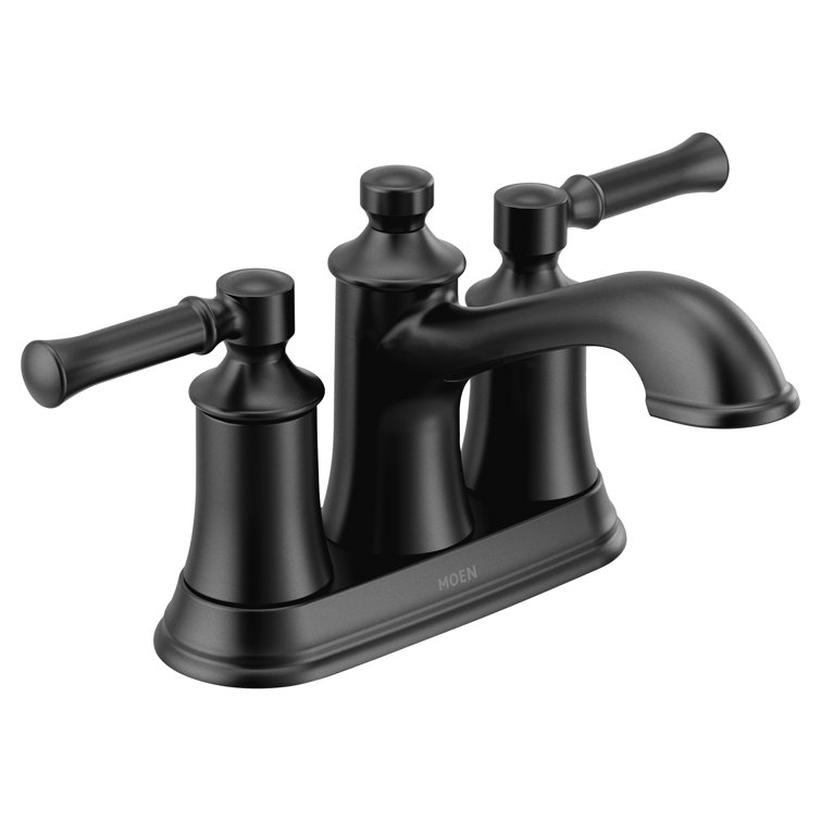 Matte Black Bronze 2-Handle Centerset Bathroom Faucet