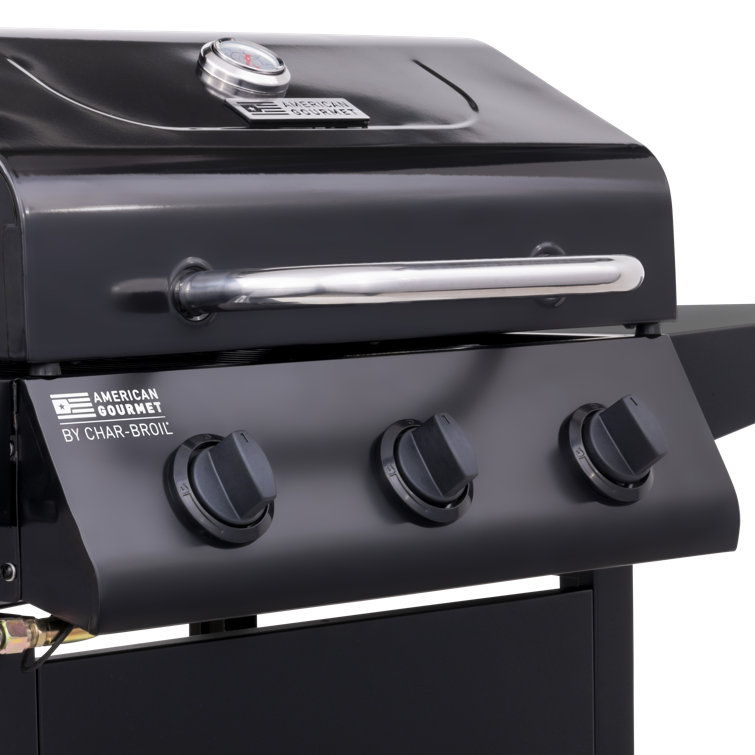 Char-Broil Black 3-Burner Propane Gas Grill with Stainless Steel Burners