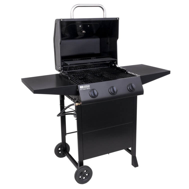 Char-Broil Black 3-Burner Propane Gas Grill with Stainless Steel Burners
