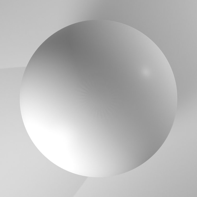 Rondo 12'' Silver Opal Glass Globe Table Lamp