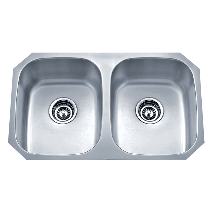 29'' Stainless Steel Double Bowl Undermount Kitchen Sink
