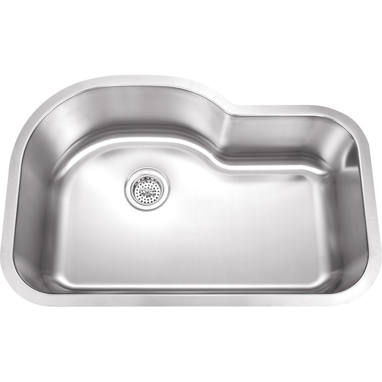 Matte Stainless Steel 32'' Undermount Single Bowl Kitchen Sink