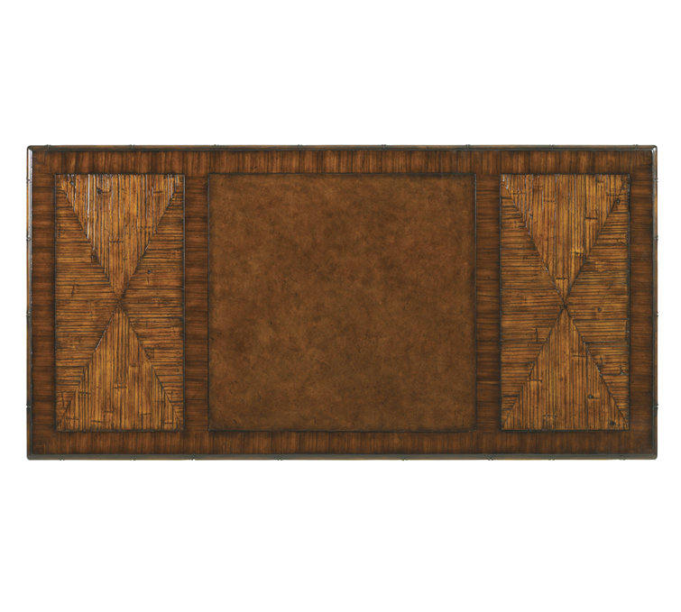 Executive Brown Rosewood Home Office Desk with 3 Drawers