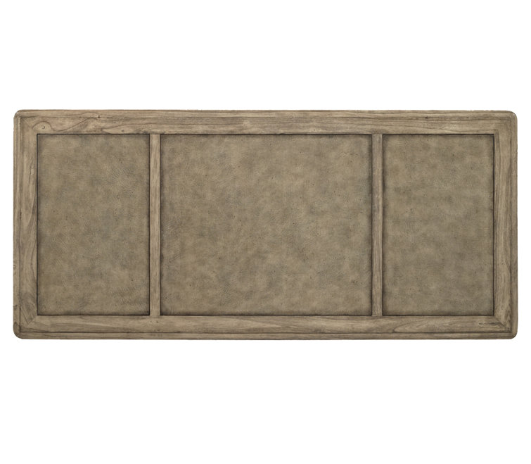 Transitional Barton Creek 66" Executive Home Office Desk in Weathered Driftwood