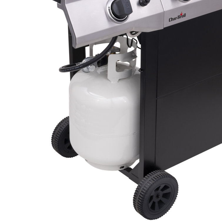 Stainless Steel 4-Burner Propane Gas Grill with Side Burner