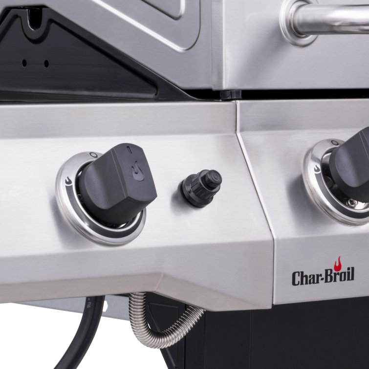 Stainless Steel 4-Burner Propane Gas Grill with Side Burner