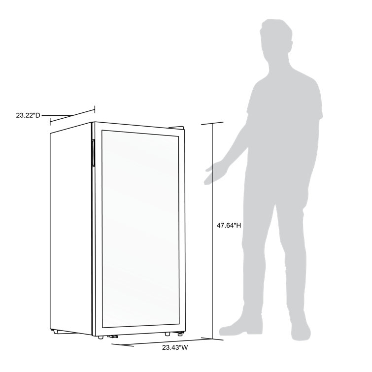 Newair 76 Bottle Stainless Steel Dual Zone Freestanding Wine Fridge