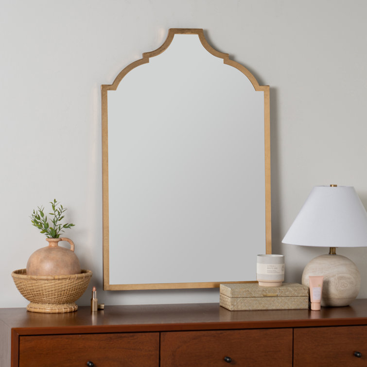 Simone Rectangular Gold Leaf Wall Mirror