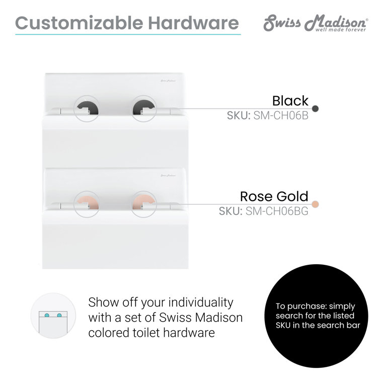 St. Tropez White Porcelain Wall Mounted Dual Flush Toilet