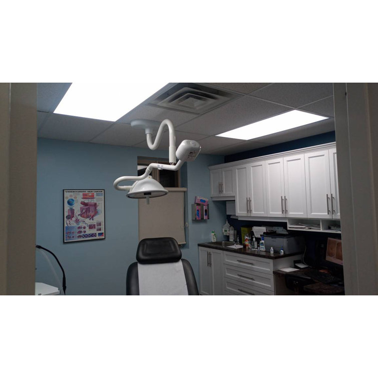 Modern Industrial Aluminum LED Ceiling Light - White, 6500 Lumen