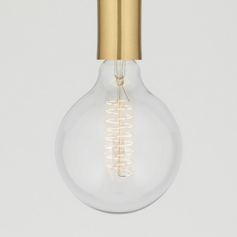 Aged Brass Single Light Globe Pendant