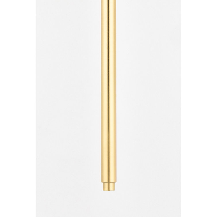 Aged Brass 5-Light Candle Chandelier with White Shades