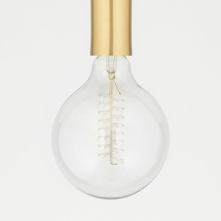 Aged Brass Single Light Globe Pendant