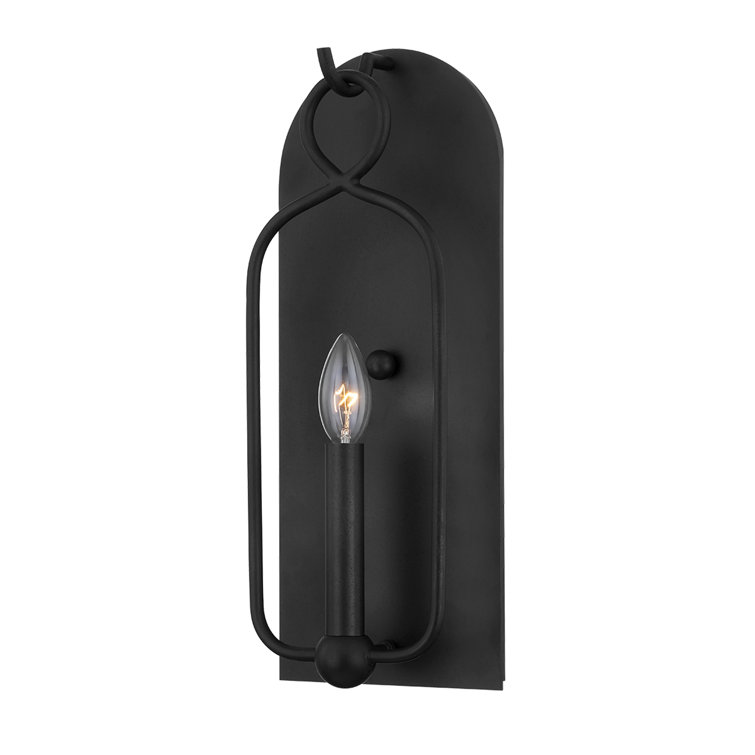 Mallory Aged Iron Dimmable 1-Light Wall Sconce