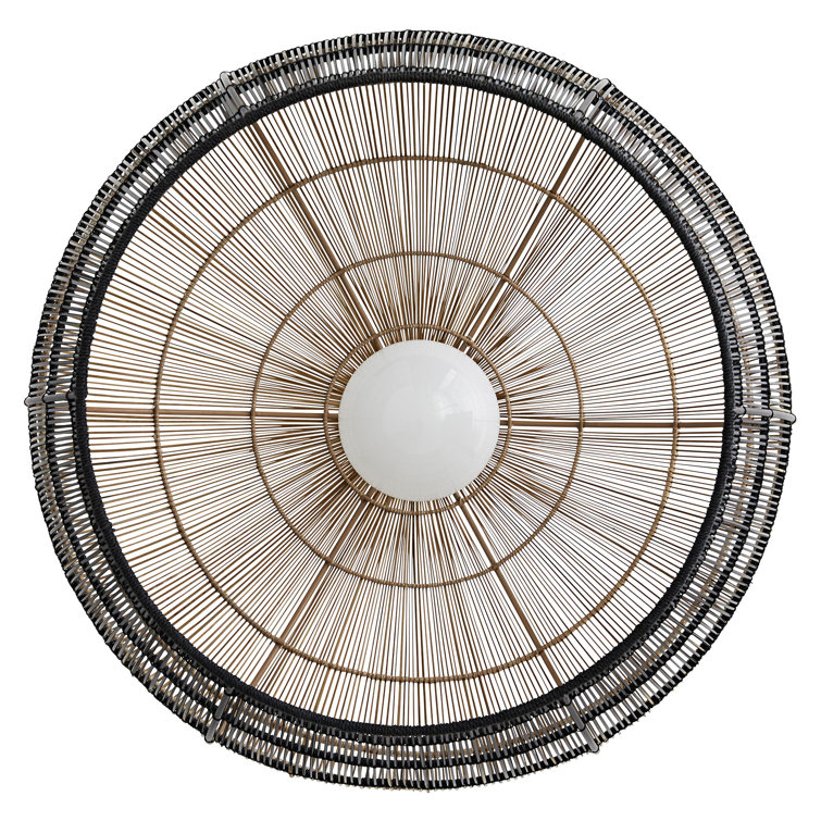 Swami Ombre Brass Dome Pendant Light - Tropical Inspired