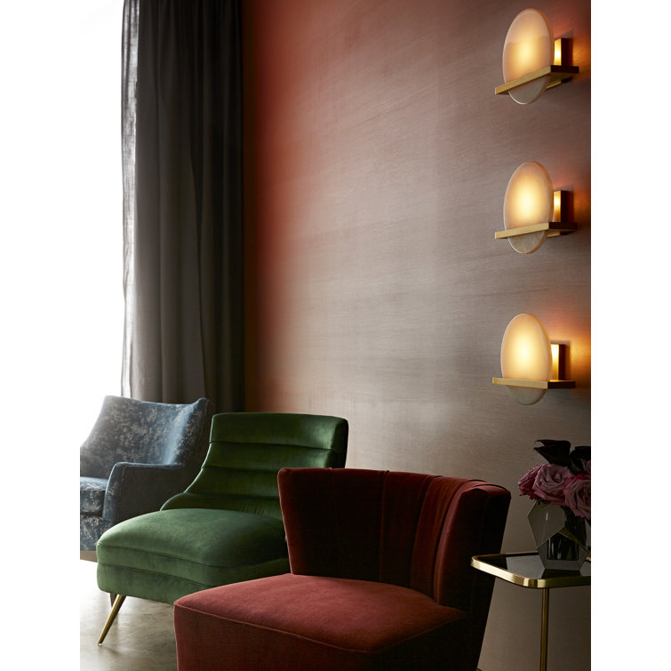 Savion Bronze and Onyx 10" Mid-Century Wall Sconce
