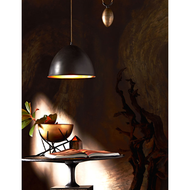 Egg Drop 11" Bronze and Glass Pendant Light with Adjustable Height