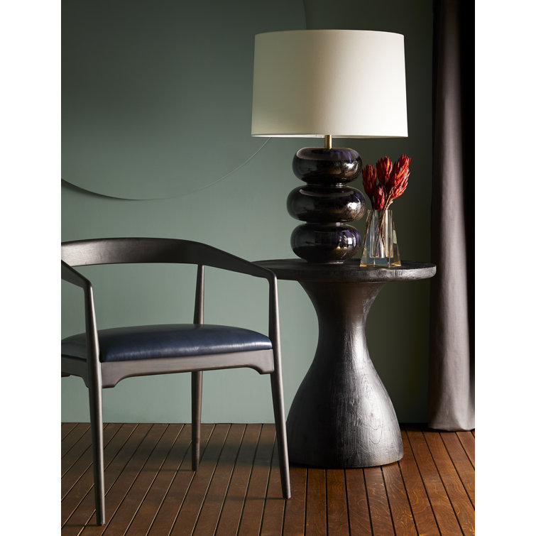 Voluptuous Charred Wood Gourd-Shaped Side Table