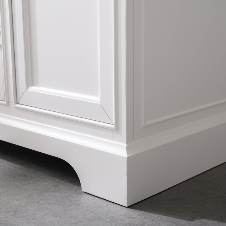 Thompson 48" White Solid Wood and MDF Single Vanity