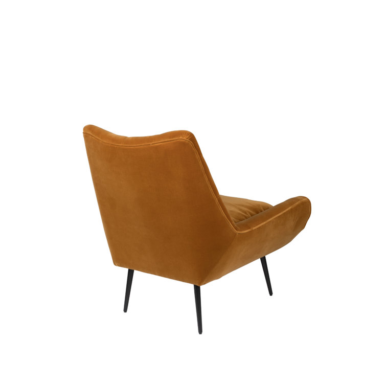 Amber Tufted Back Solid Wood Eucalyptus Lounge Chair