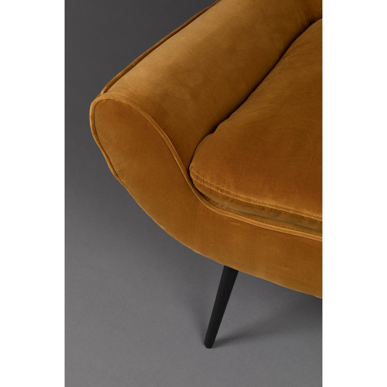 Amber Tufted Back Solid Wood Eucalyptus Lounge Chair