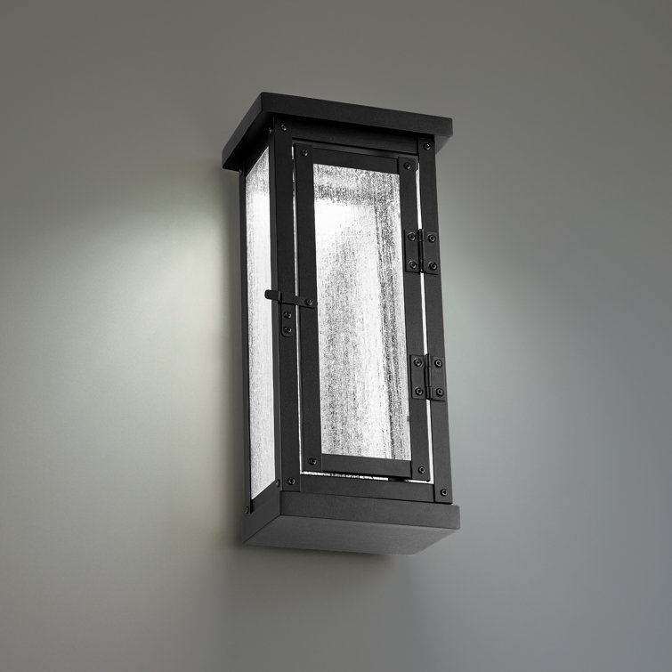 Eliot Black LED Outdoor Wall Sconce with Clear Glass