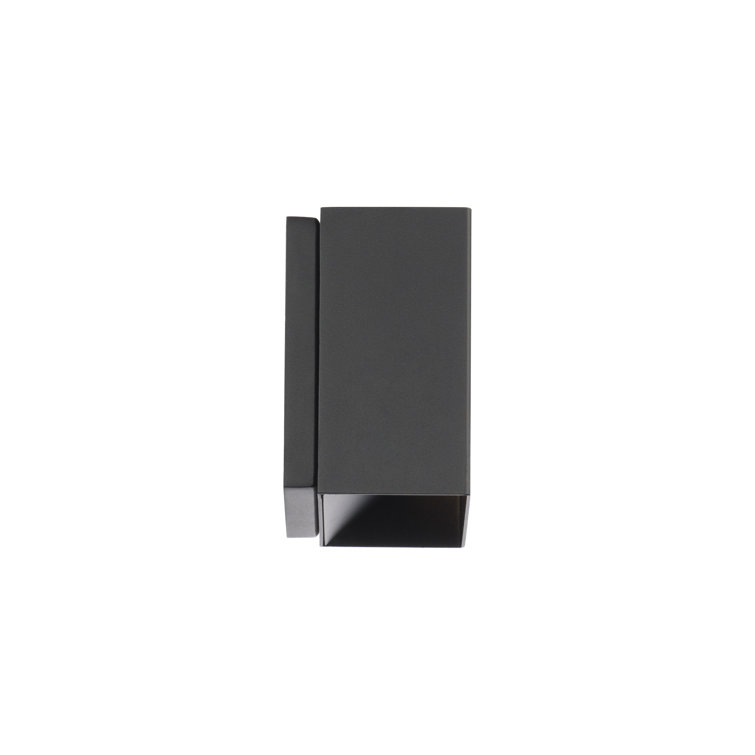 Boxi Black Aluminum LED Dimmable Flush Sconce - Energy Star