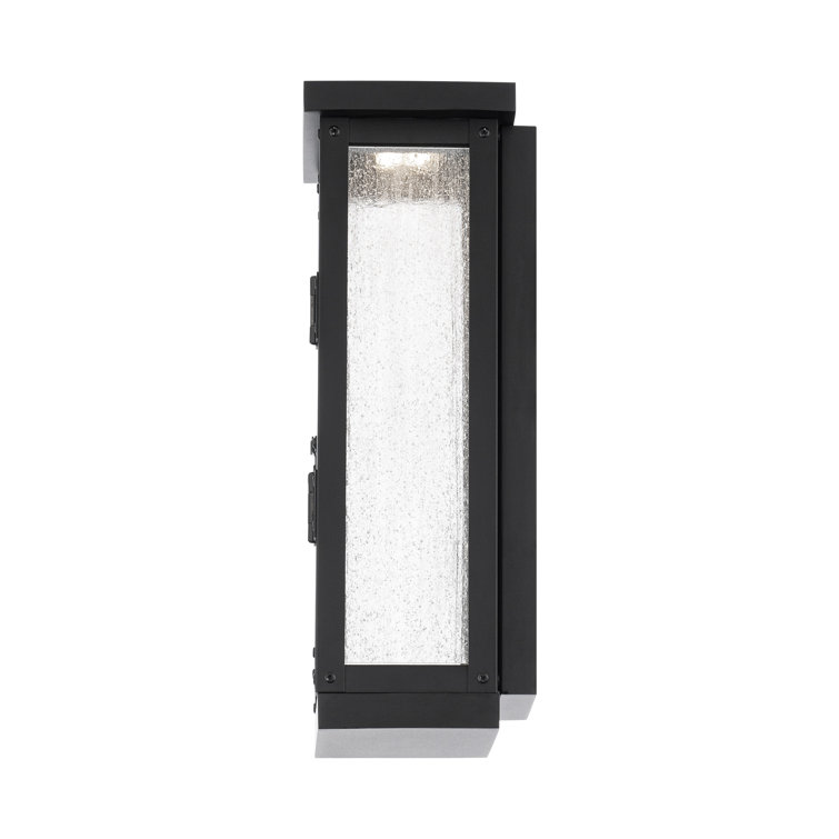 Eliot Black LED Outdoor Wall Sconce with Clear Glass