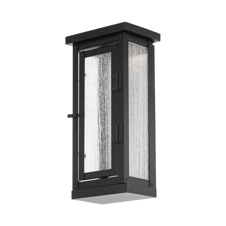 Eliot Black LED Outdoor Wall Sconce with Clear Glass