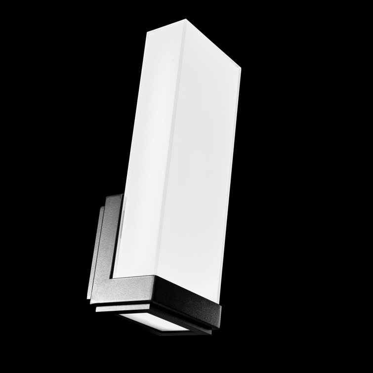 Black Aluminum Dimmable Direct Wired Electric Sconce