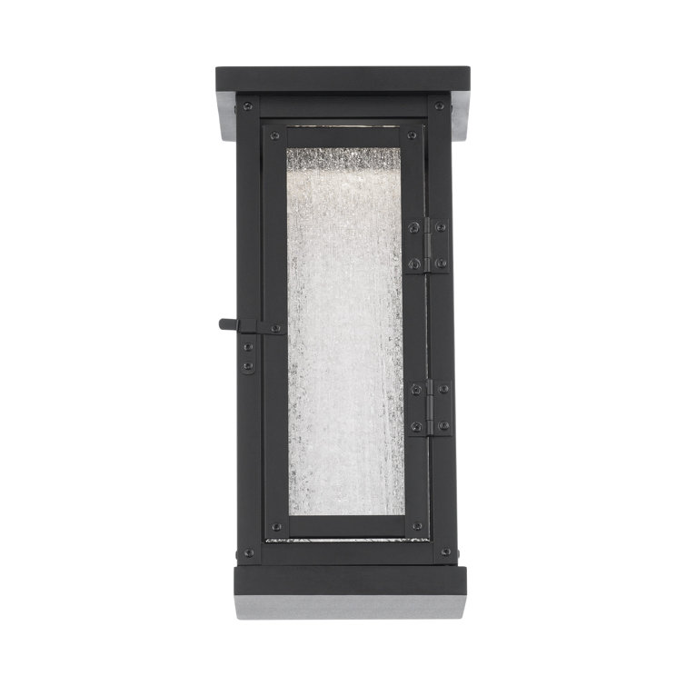 Eliot Black LED Outdoor Wall Sconce with Clear Glass