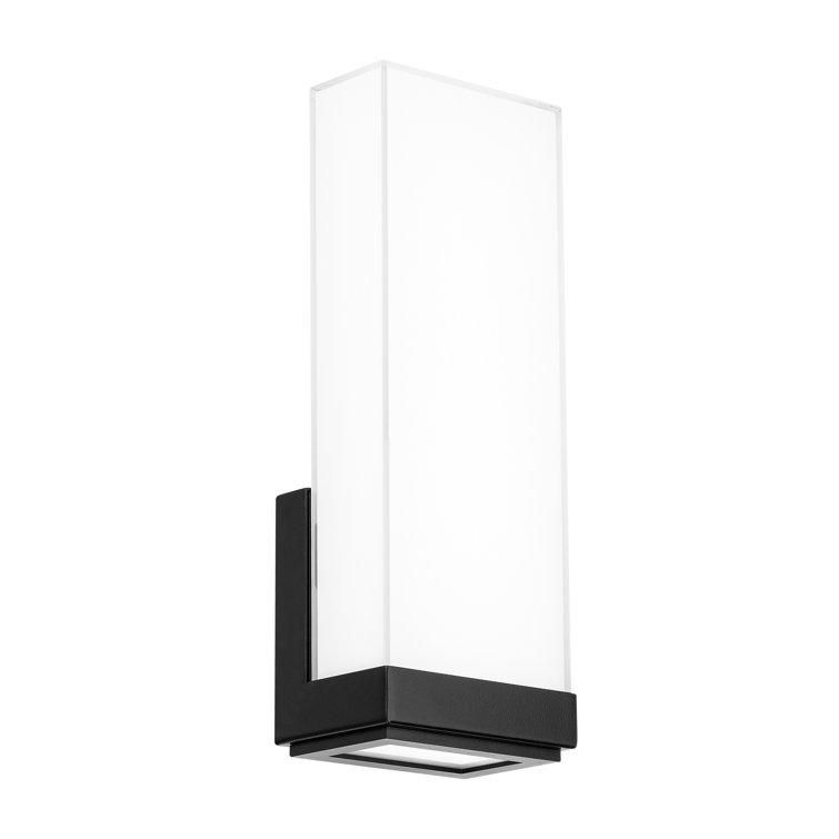 Black Aluminum Dimmable Direct Wired Electric Sconce