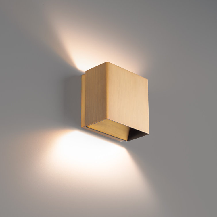 Boxi Aged Brass 5'' Dimmable LED Wall Sconce