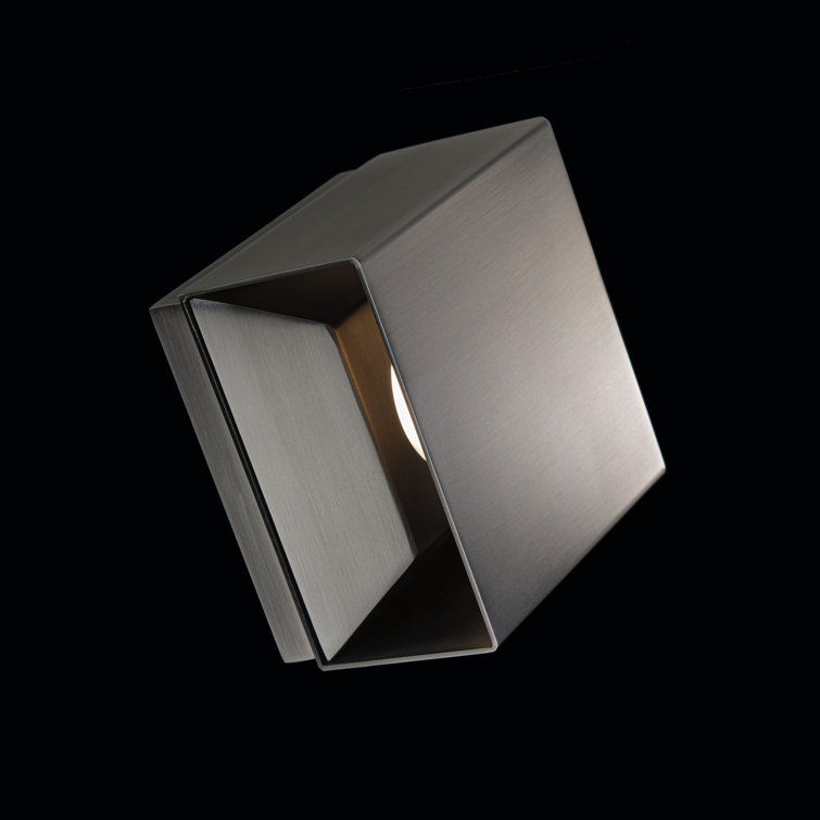 Elevate Brushed Nickel LED Rectangular Sconce - Dimmable, Direct Wired