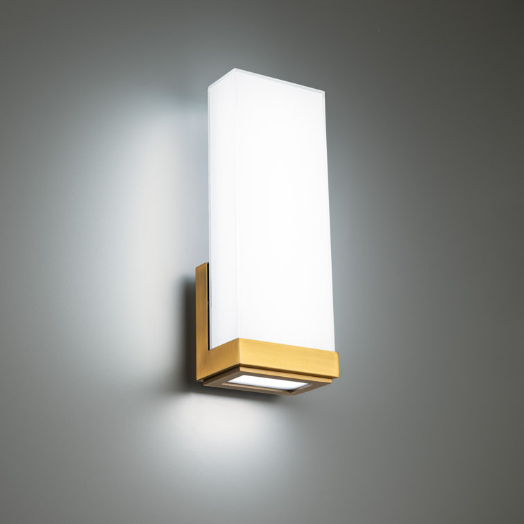 Coltrane Aged Brass 14" Dimmable LED Wall Sconce