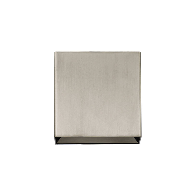 Elevate Brushed Nickel LED Rectangular Sconce - Dimmable, Direct Wired