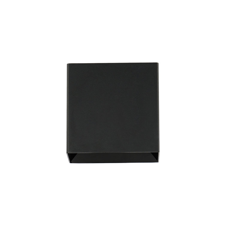 Boxi Black Aluminum LED Dimmable Flush Sconce - Energy Star