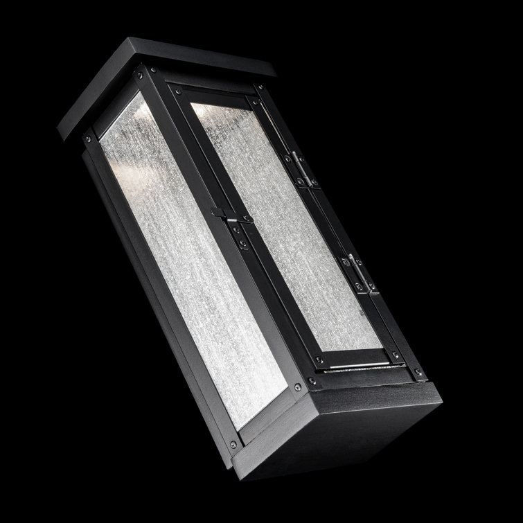 Eliot Black LED Outdoor Wall Sconce with Clear Glass