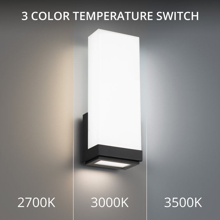 Black Aluminum Dimmable Direct Wired Electric Sconce