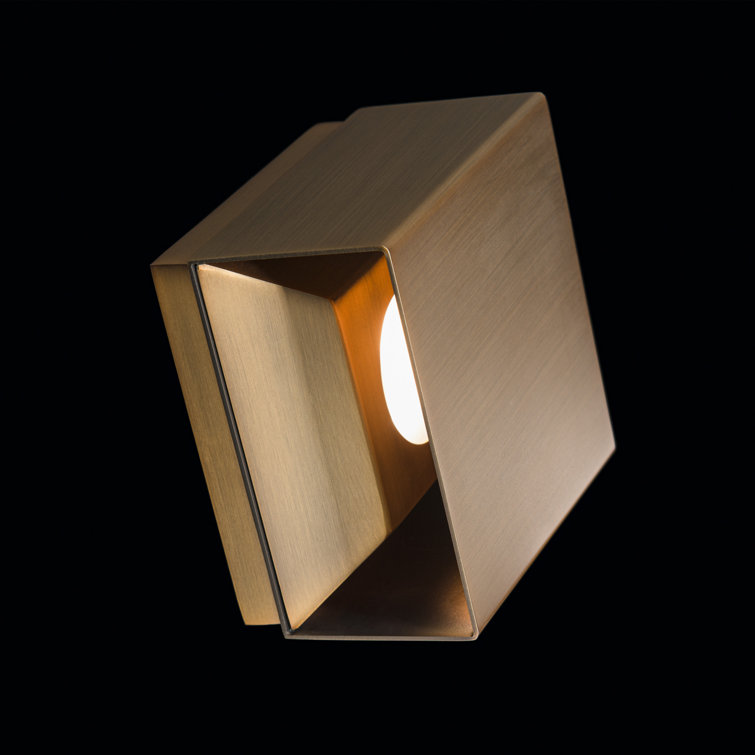 Boxi Aged Brass 5'' Dimmable LED Wall Sconce