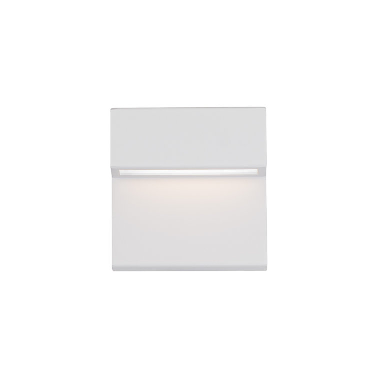 Compact White Chrome Direct Wired Dimmable Sconce